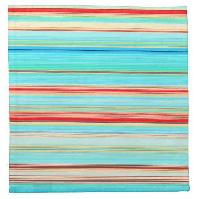 Multicolor Striped Pattern Cloth Napkin (Front)