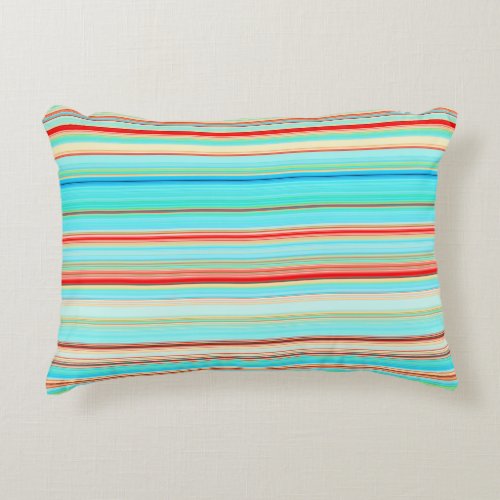 Multicolor Striped Pattern Decorative Pillow