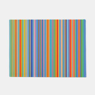 Multicolor Striped Pattern Doormat