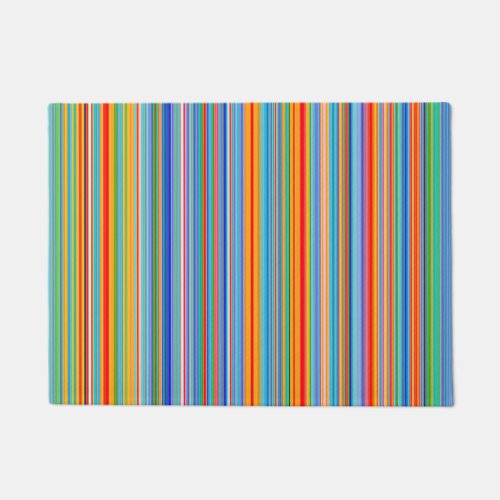 Multicolor Striped Pattern Doormat