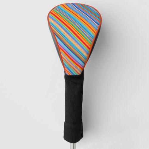 Multicolor Striped Pattern  Golf Head Cover