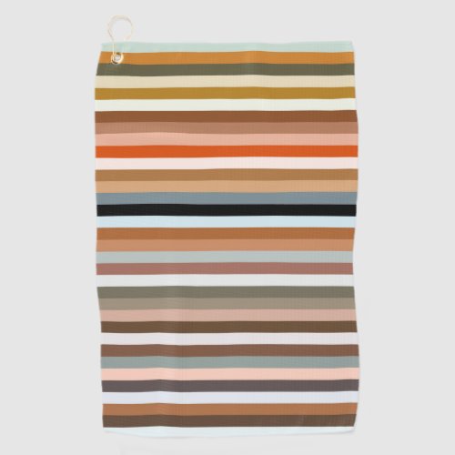 Multicolor Striped Pattern Golf Towel