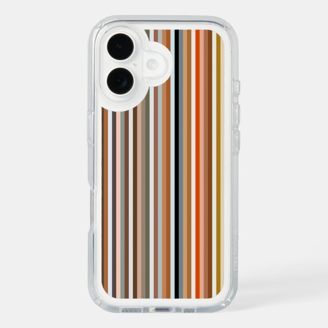 Multicolor Striped Pattern iPhone Case (Front)