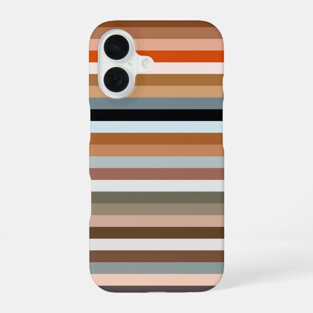 Multicolor Striped Pattern iPhone Case (Back)