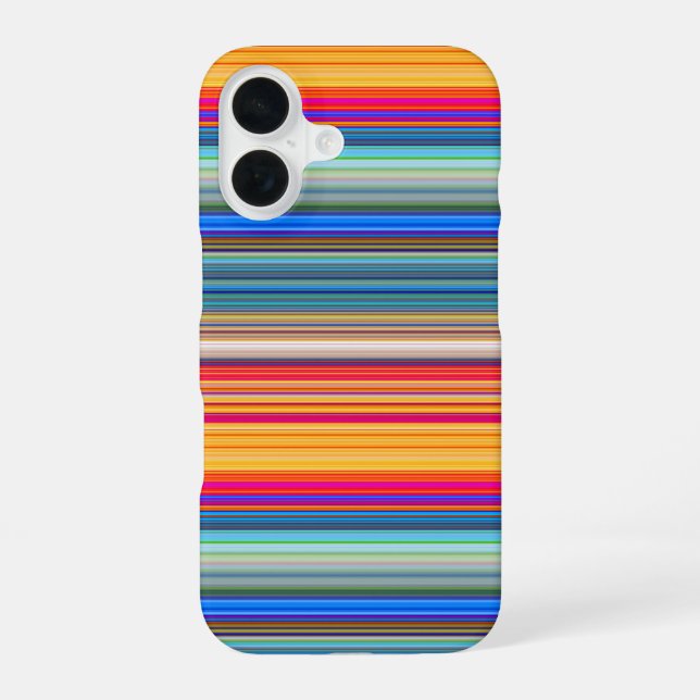 Multicolor Striped Pattern Iphone Case (Back)