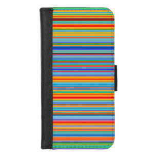 Multicolor Striped Pattern iPhone 8/7 Wallet Case