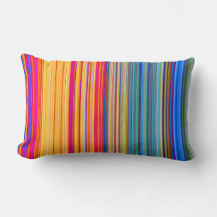 Multicolor Striped Pattern Lumbar Pillow