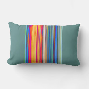 Multicolor Striped Pattern Lumbar Pillow