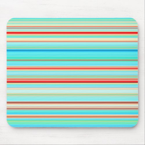Multicolor Striped Pattern Mouse Pad