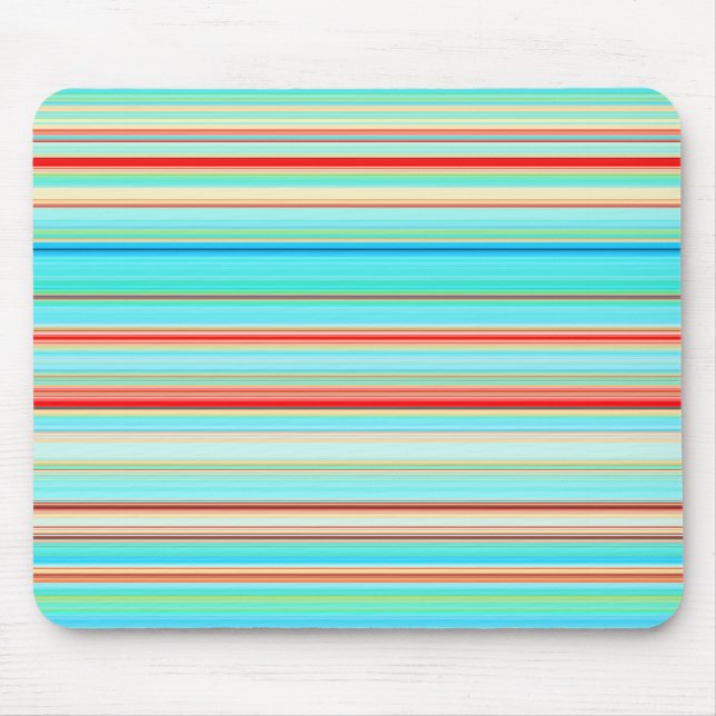 Multicolor Striped Pattern Mouse Pad (Front)