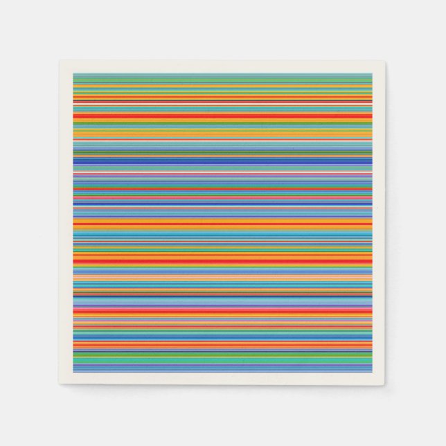 Multicolor Striped Pattern Napkins (Front)