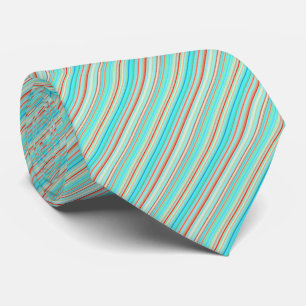 Multicolor Striped Pattern Neck Tie