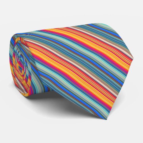 Multicolor Striped Pattern Neck Tie