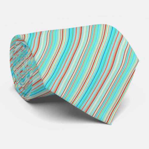 Multicolor Striped Pattern Neck Tie