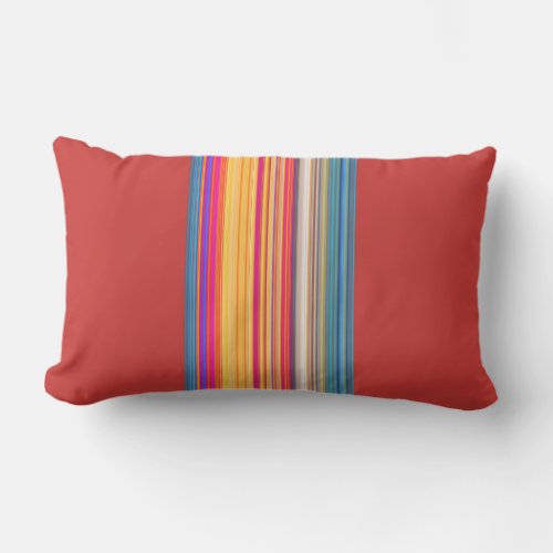 Multicolor Striped Pattern Outdoor Pillow