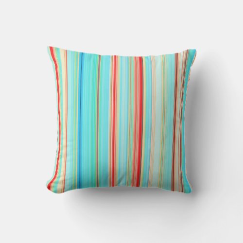 Multicolor Striped Pattern Outdoor Pillow