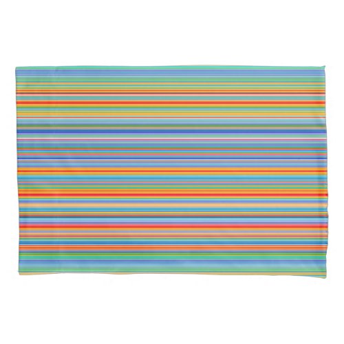 Multicolor Striped Pattern Pillow Case