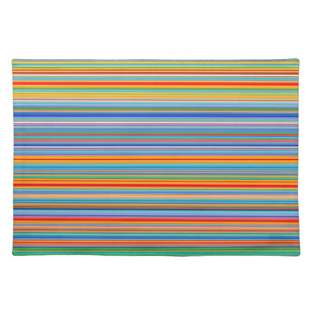 Multicolor Striped Pattern Placemat (Front)