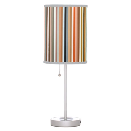Multicolor Striped Pattern Table Lamp