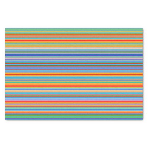 Multicolor Striped Pattern Tissue Paper