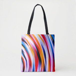 Multicolor Striped Pattern Tote Bag