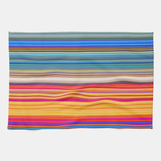 Multicolor Striped Pattern Towel (Horizontal)