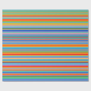 Multicolor Striped Pattern Wrapping Paper