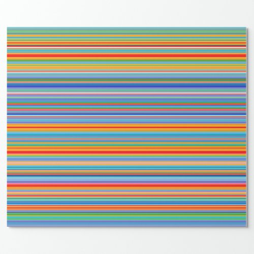 Multicolor Striped Pattern Wrapping Paper