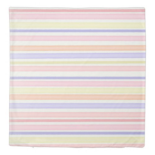 Multicolor stripes design duvet cover