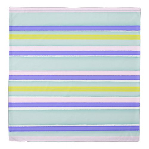 Multicolor stripes design duvet cover