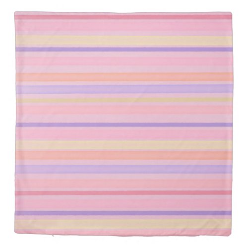 Multicolor stripes design duvet cover