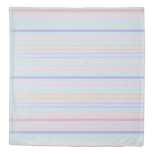 Multicolor stripes design duvet cover