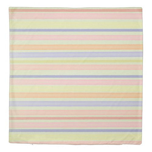 Multicolor stripes design duvet cover