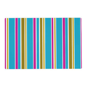 Multicolor Stripes geometric pattern Placemat