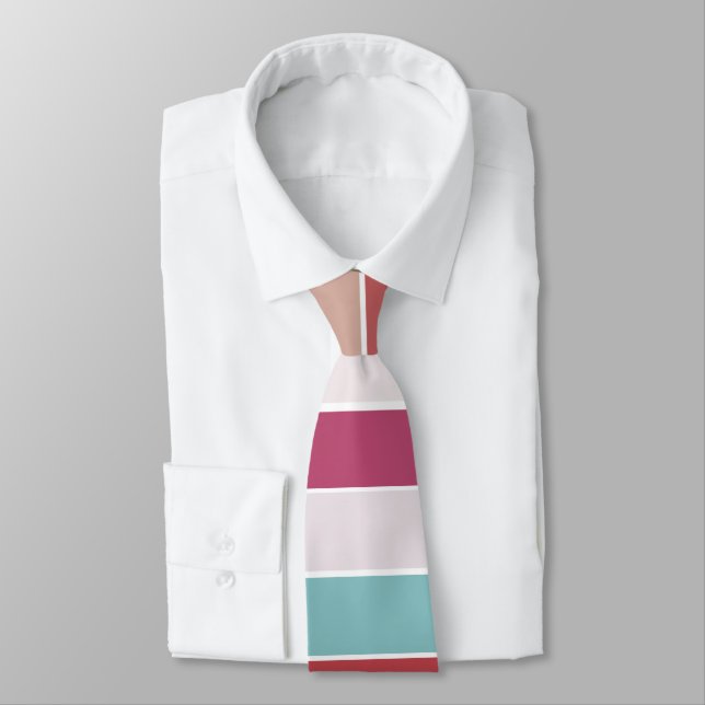 Multicolor Stripes Neck Tie (Tied)