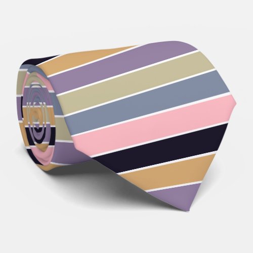 multicolor stripes pattern tie