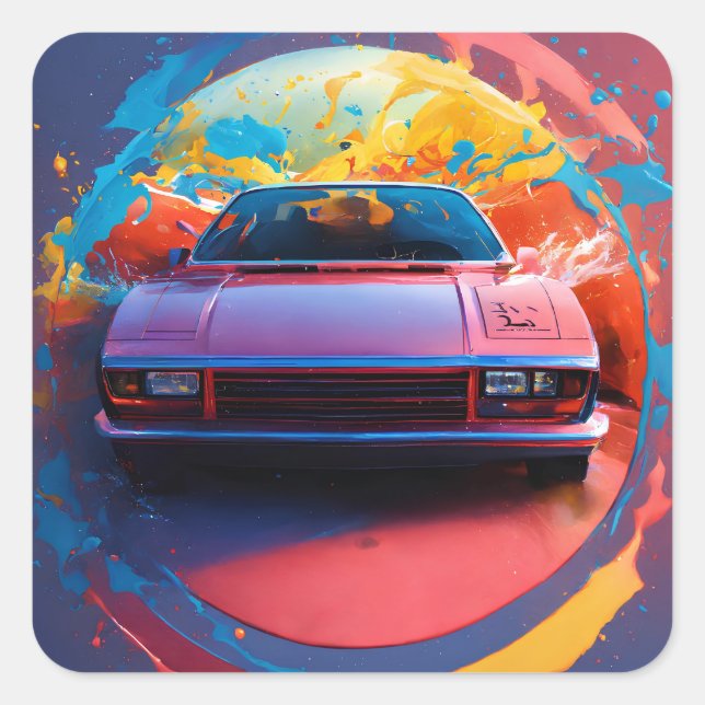 MultiColor Stylish Car Sticker (Front)