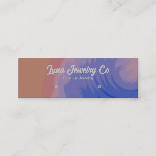 Multicolor Surf Wave Jewelry Business Card (Front)