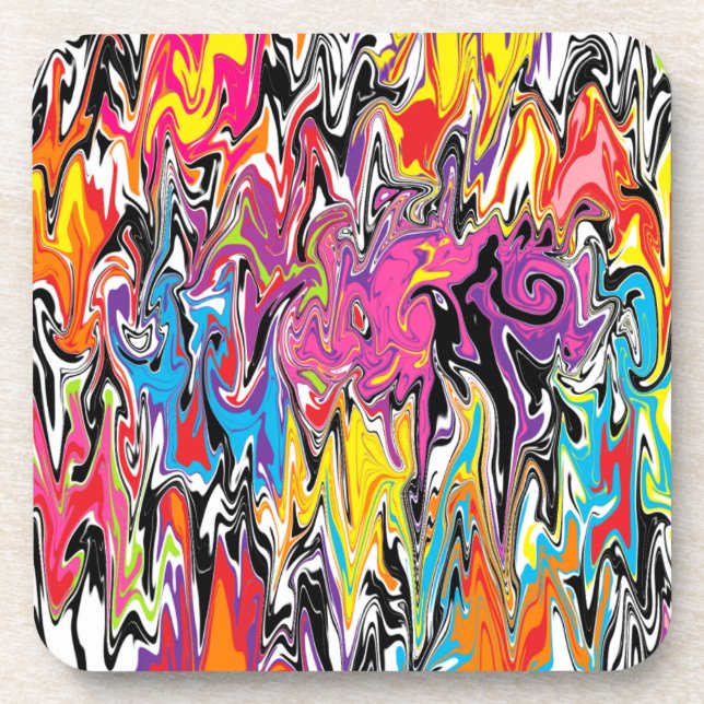 Multicolor Swirl Coaster (Front)