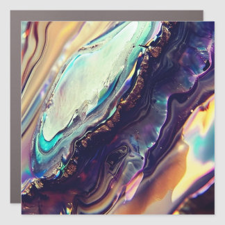 Multicolor Swirling Stripes of Igneous Rock  Car Magnet