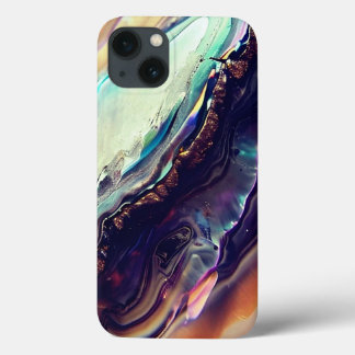 Multicolor Swirling Stripes of Igneous Rock  iPhone 13 Case