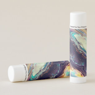 Multicolor Swirling Stripes of Igneous Rock  Lip Balm