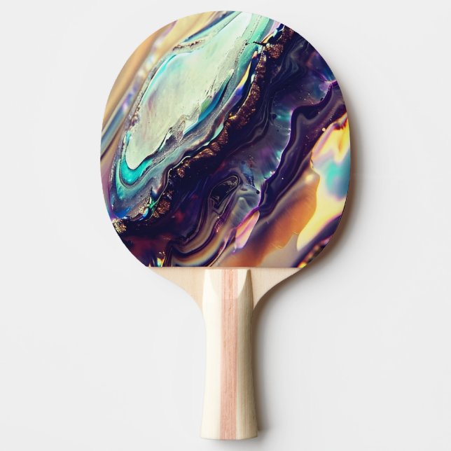 Multicolor Swirling Stripes of Igneous Rock  Ping Pong Paddle (Front)