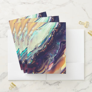 Multicolor Swirling Stripes of Igneous Rock Pocket Folder