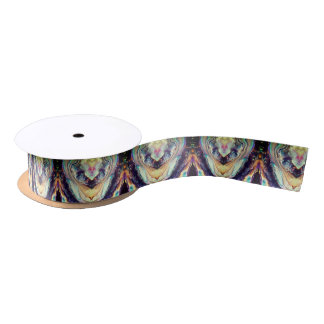 Multicolor Swirling Stripes of Igneous Rock  Satin Ribbon