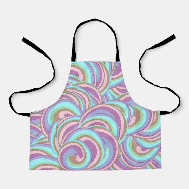 Multicolor Swirls Pattern Apron (Front)