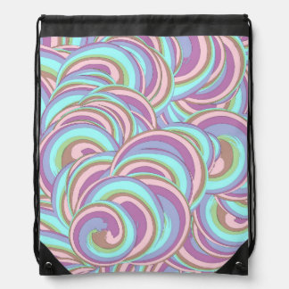 Multicolor Swirls Pattern Drawstring Bag