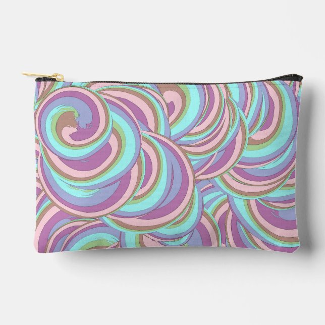 Multicolor Swirls Pattern Small Accessory Pouch (Front)