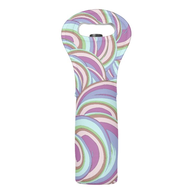Multicolor Swirls Pattern Wine Bag (Front)