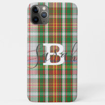 Multicolor Tartan Checkered Monogram Name